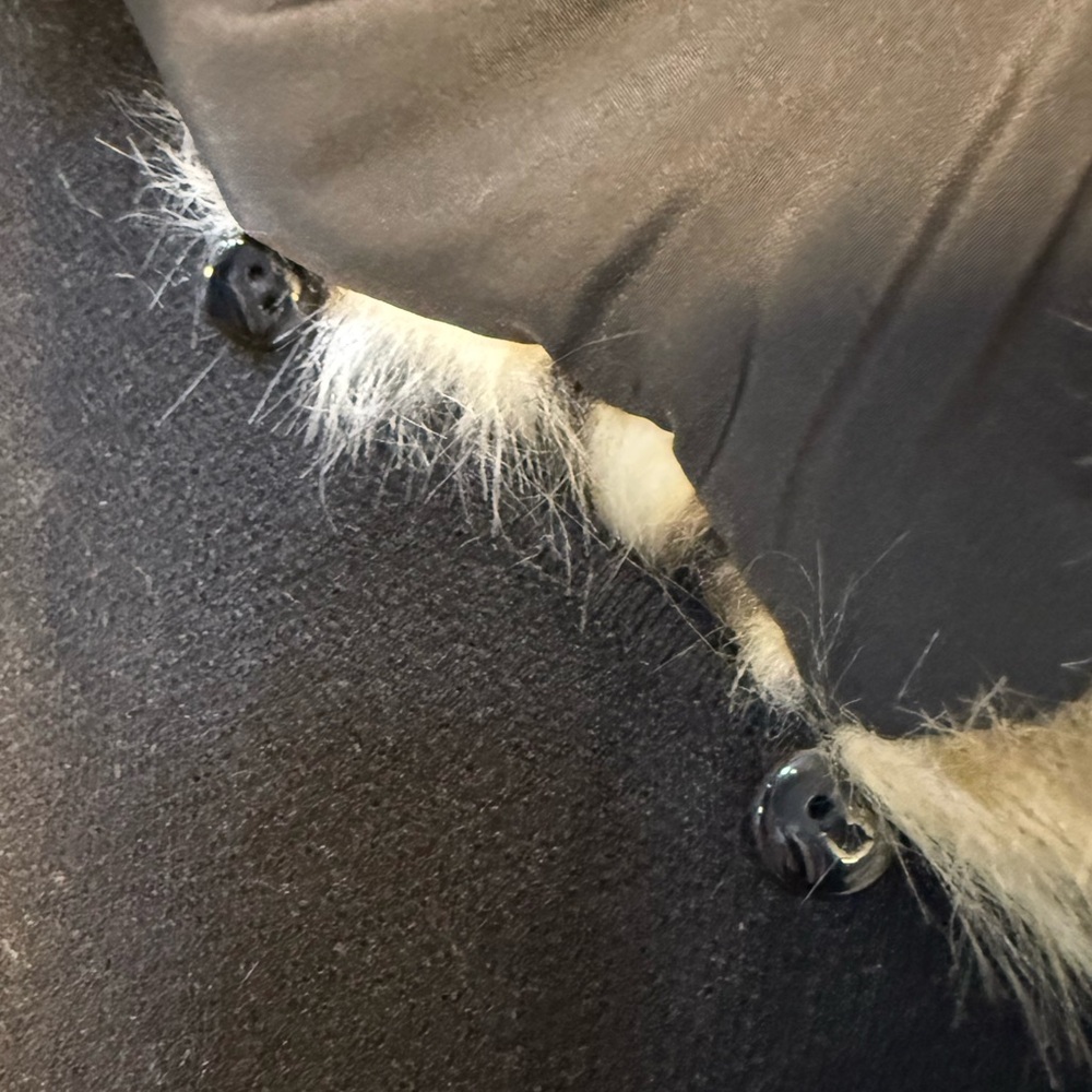 Dolce Cabo Faux Fur Collar Short Sleeve Cardigan Black - M/L - Picture 7 of 8